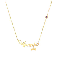 9ct gold Aquarius star sign necklace - seolgold