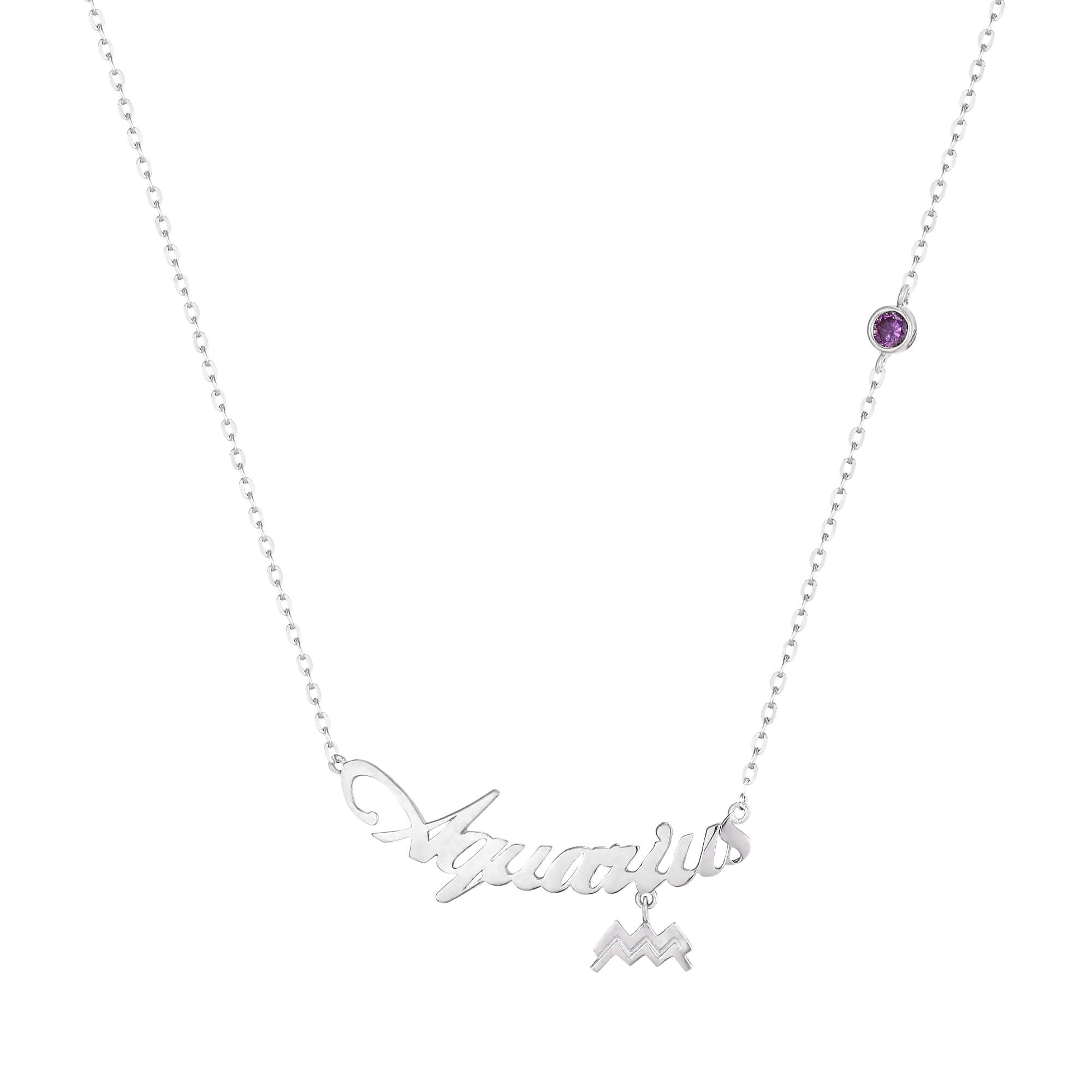 silver Aquarius necklace - seolgold