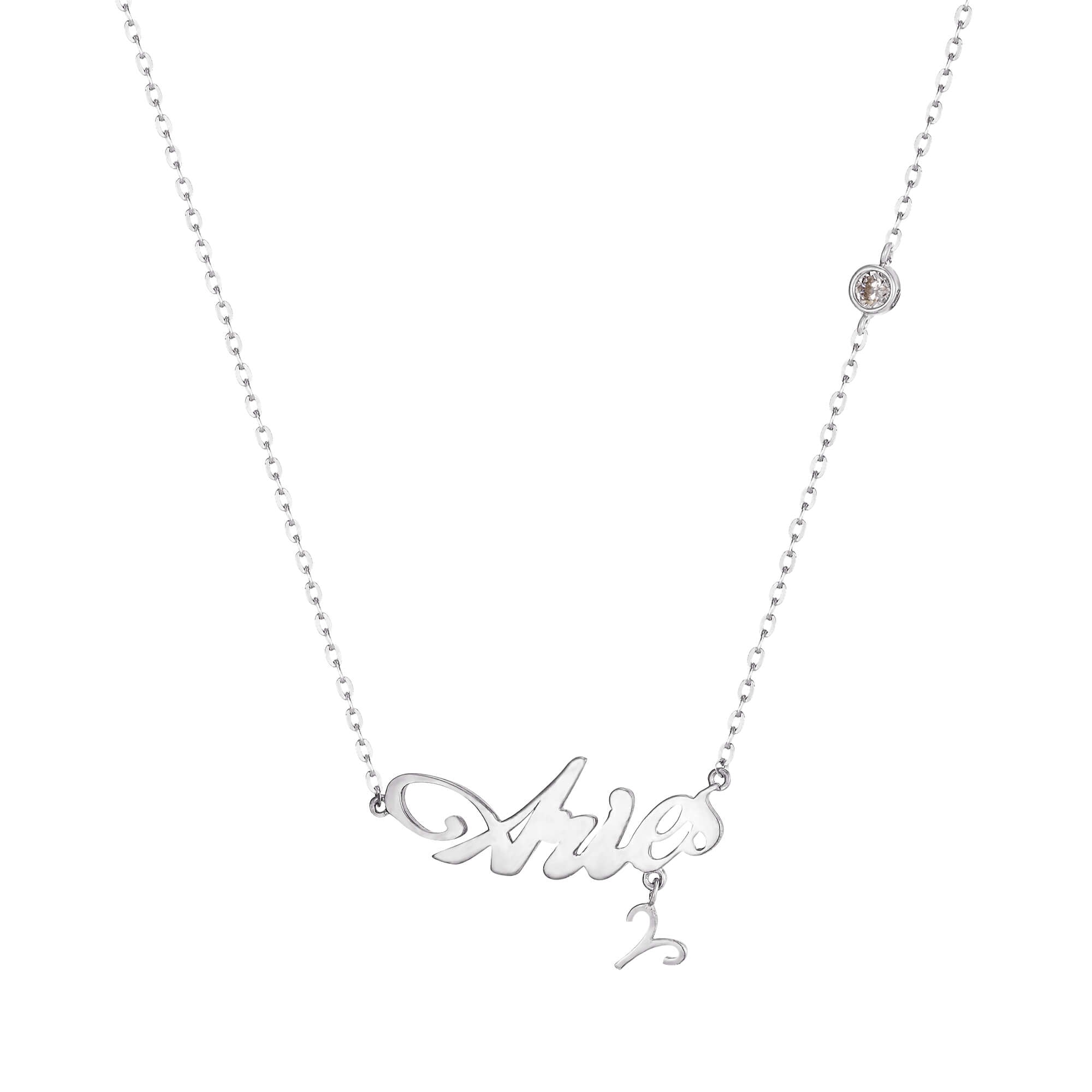silver Aries necklace - seolgold