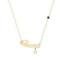 9ct gold Taurus star sign necklace - seolgold