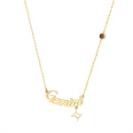 9ct gold Gemini star sign necklace - seolgold