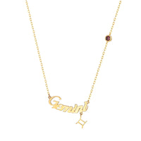 9ct gold Gemini star sign necklace - seolgold