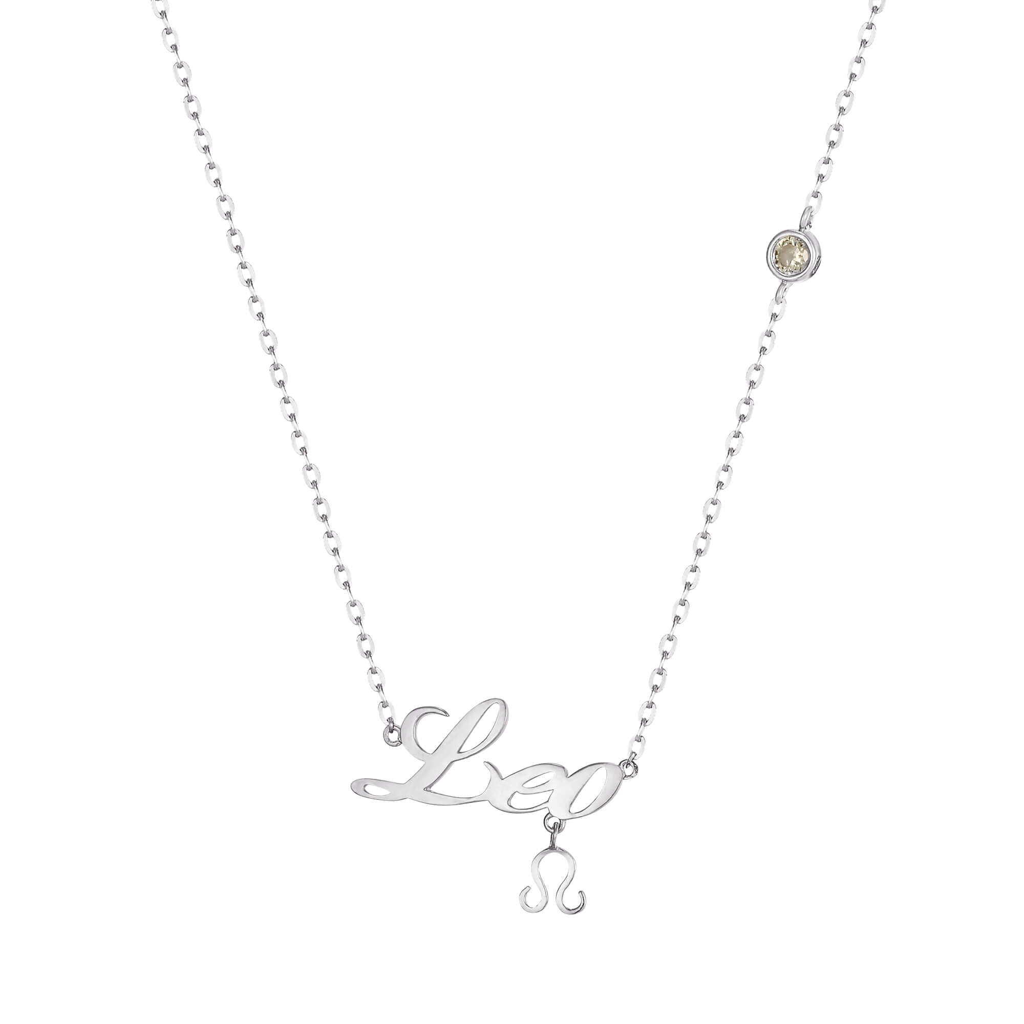 silver Leo necklace - seolgold