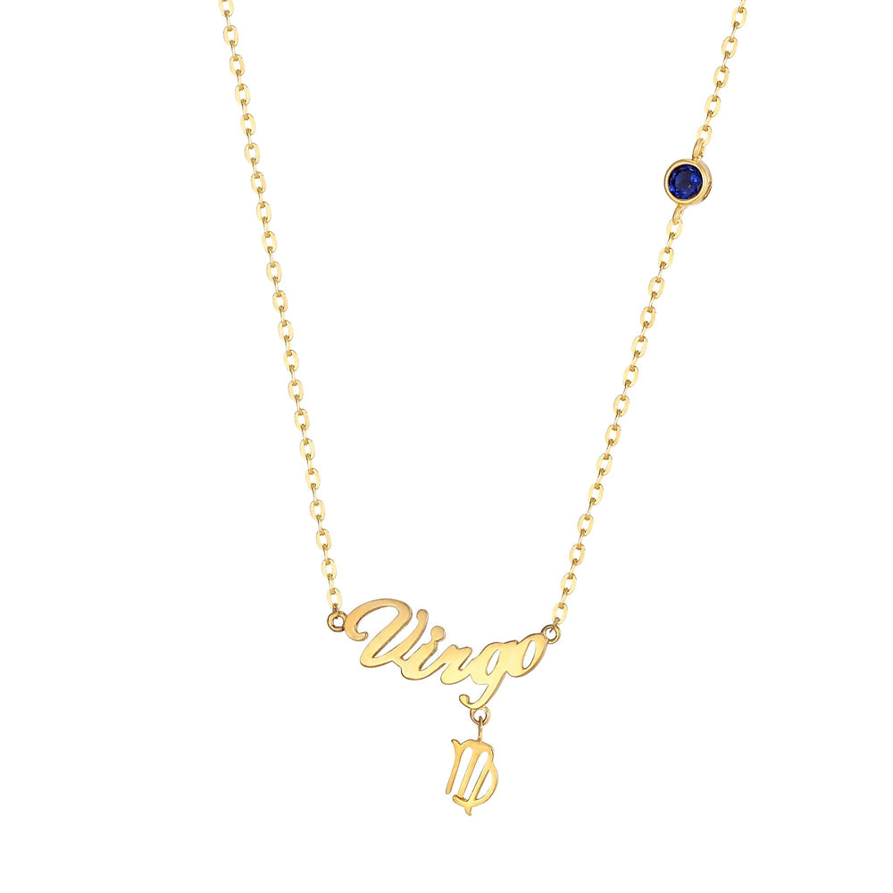 18ct Gold Vermeil Zodiac Star Sign Necklace