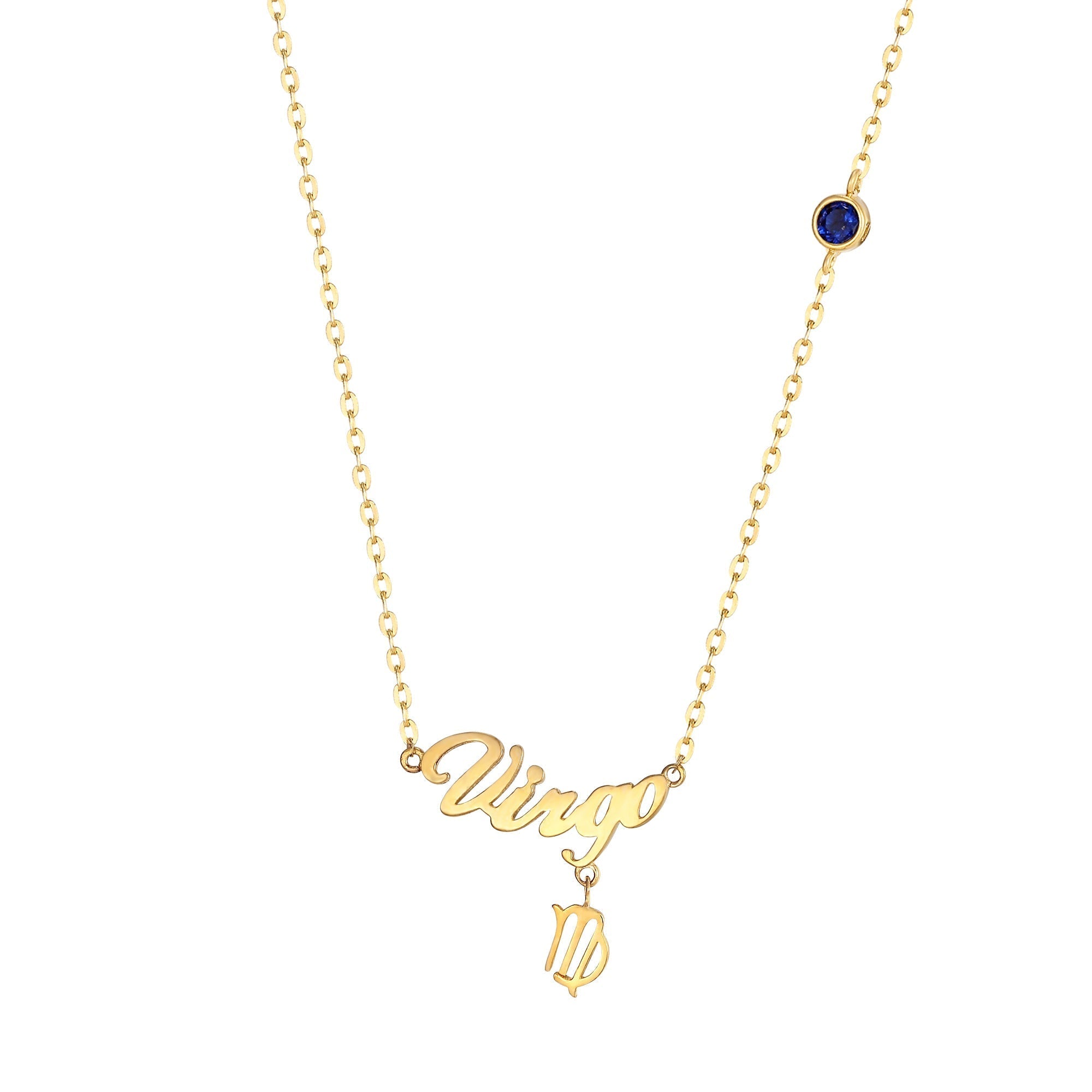 9ct gold Virgo star sign necklace - seolgold