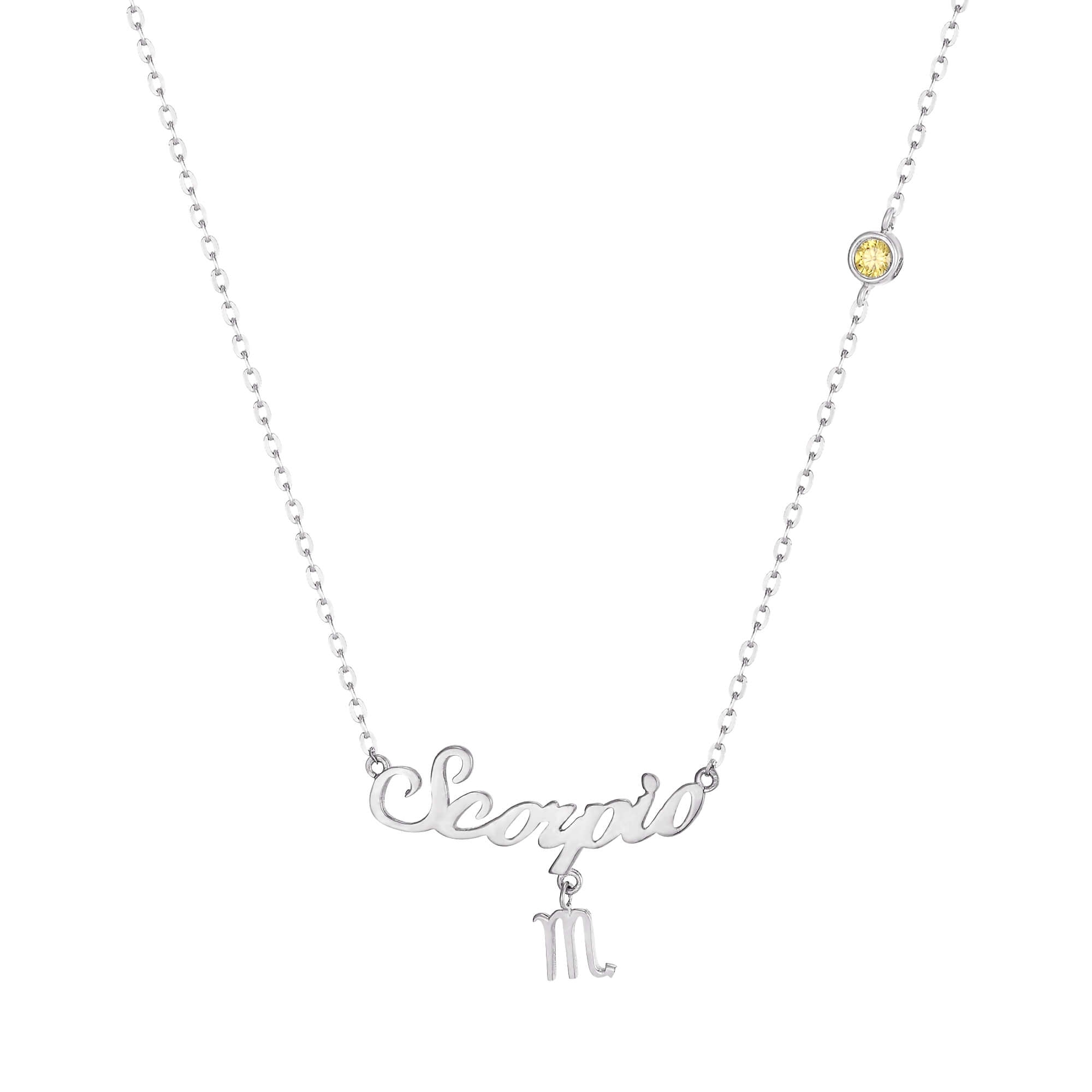 silver Scorpio necklace - seolgold