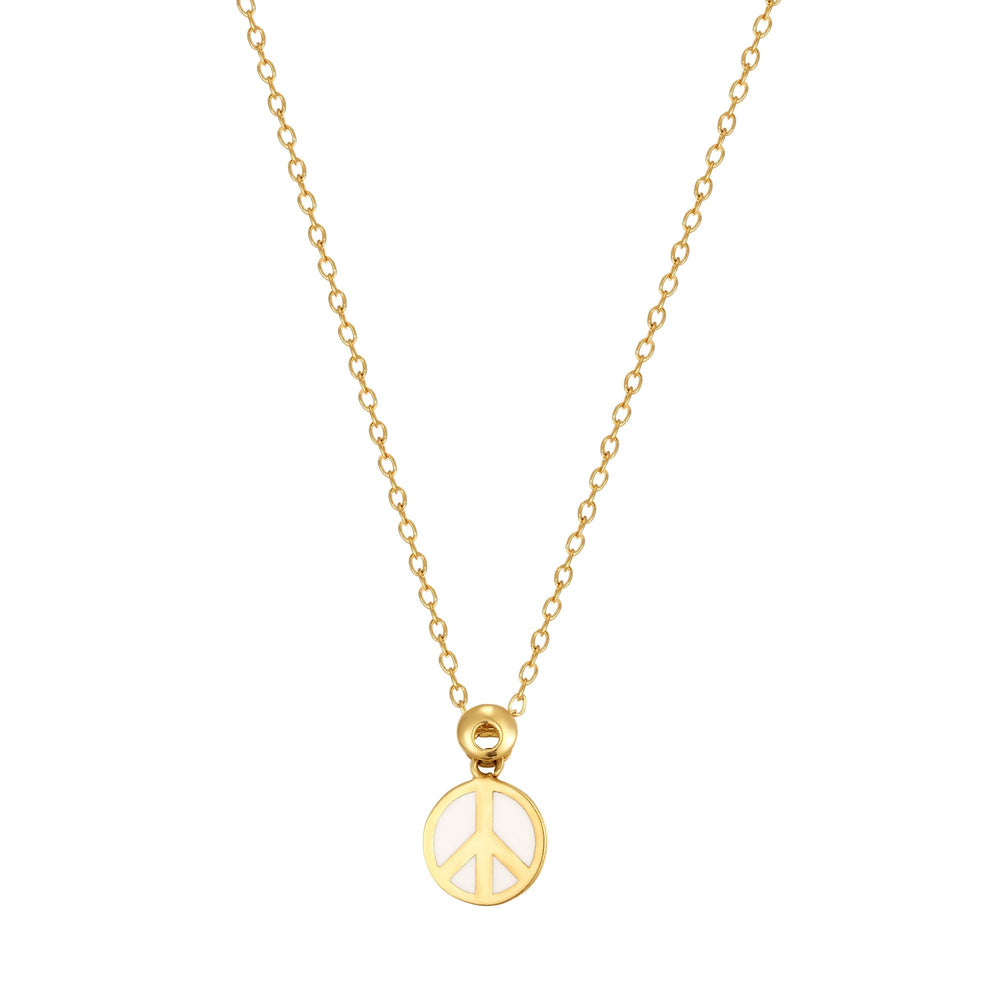 9ct gold - enamel necklace - seolgold