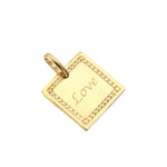 9ct Solid Gold 'Love' Pendant Charm