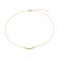 Rainbow CZ Studded Bar Necklace - seol-gold