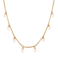 pearl charm necklace seol gold