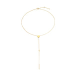 gold lariat necklace - seol-gold