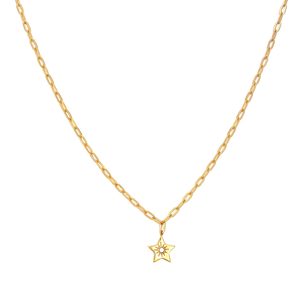 18ct Gold Vermeil Opal Star Necklace