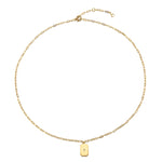 gold tag necklace - seolgold