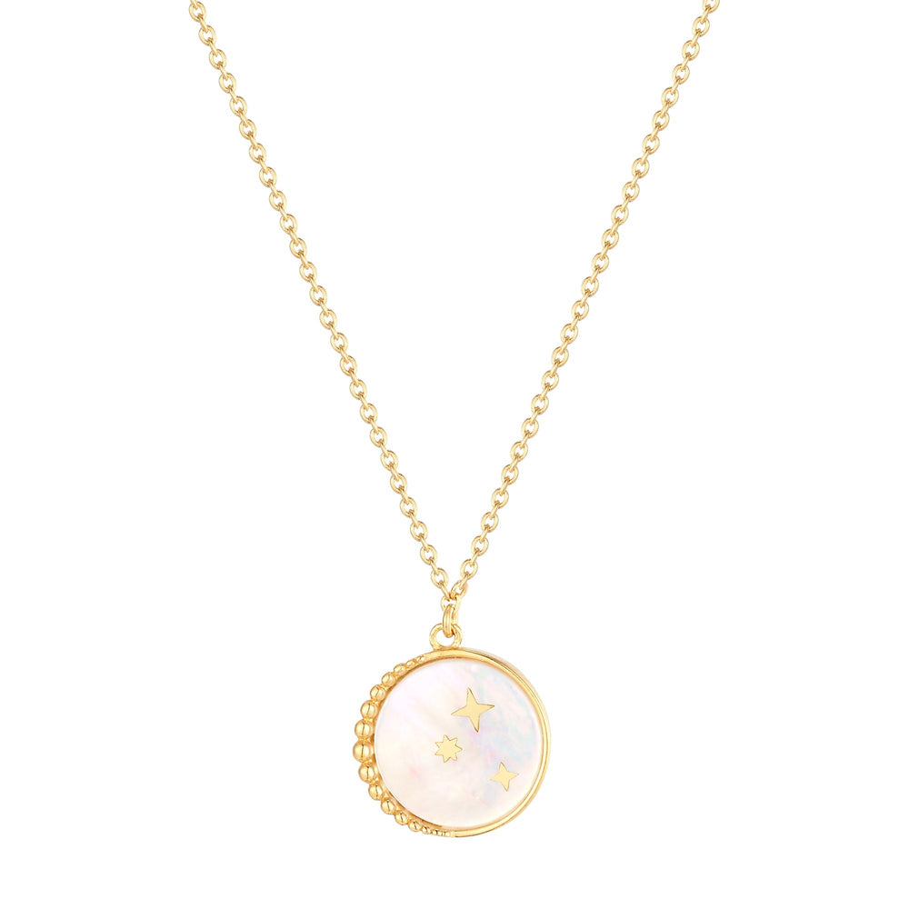 constellation - mother of pearl - neckace - seol-gold