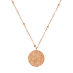 rose gold coin necklace - seol-gold