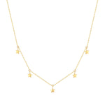 9ct Solid Gold Star Charm Necklace