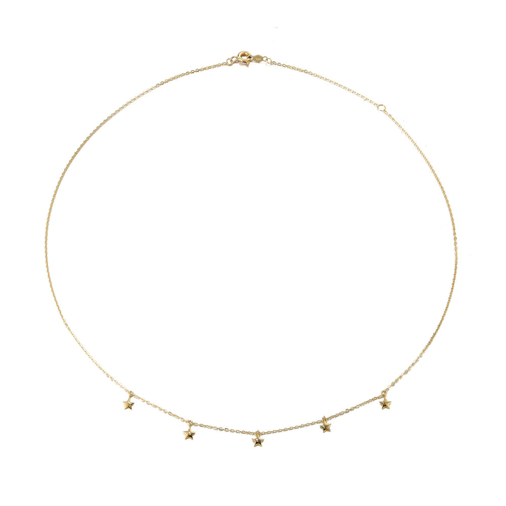 9k gold star necklace - seolgold