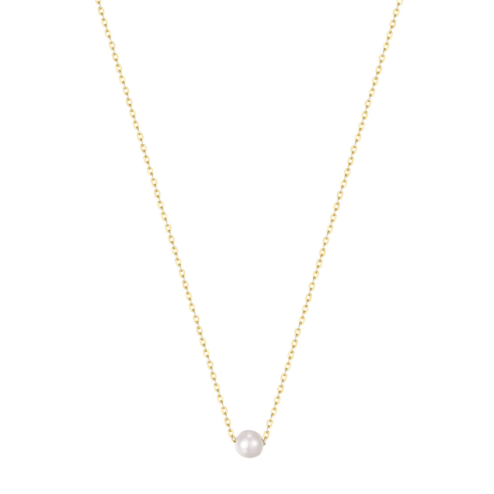 gold pearl necklace - seol-gold
