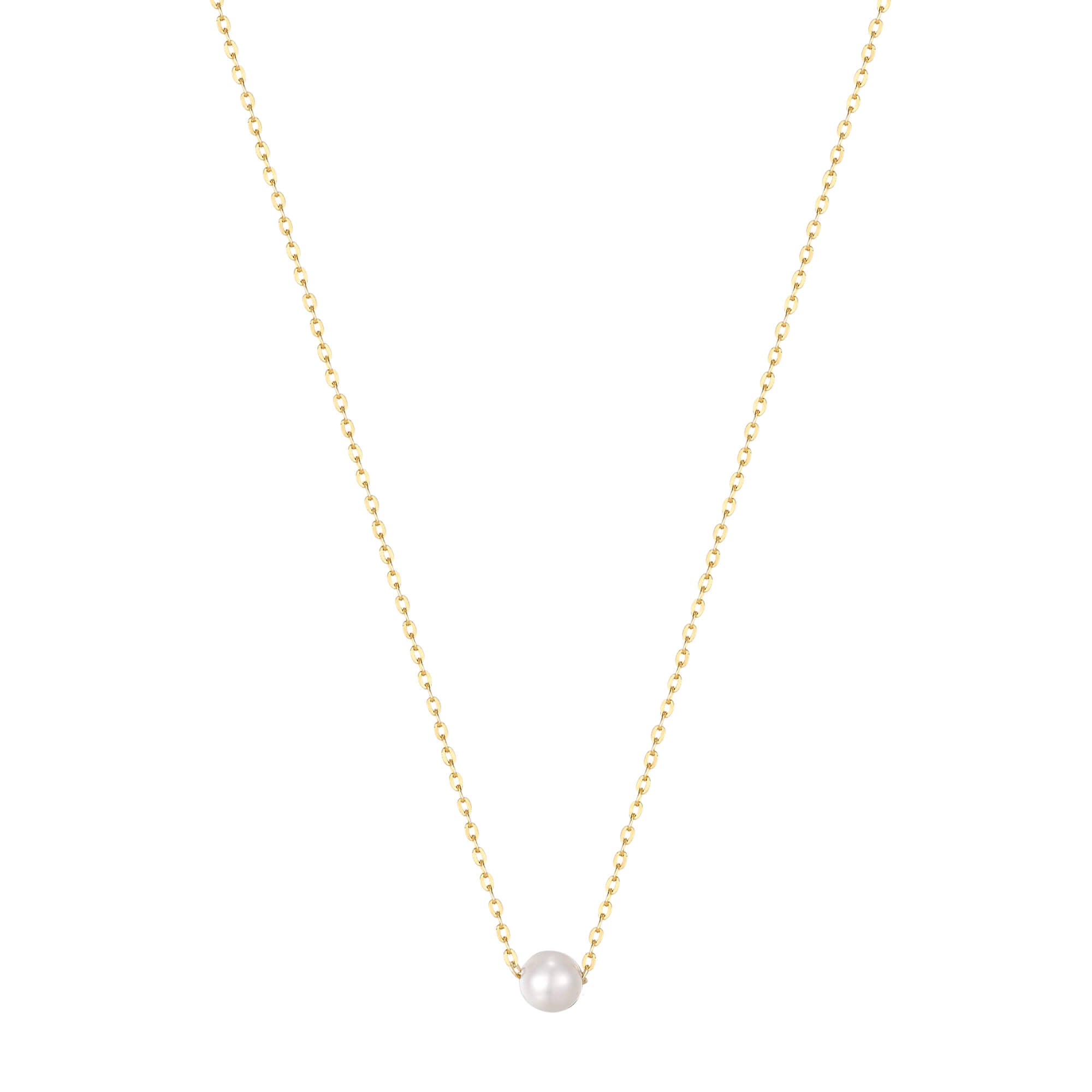 gold pearl necklace - seol-gold