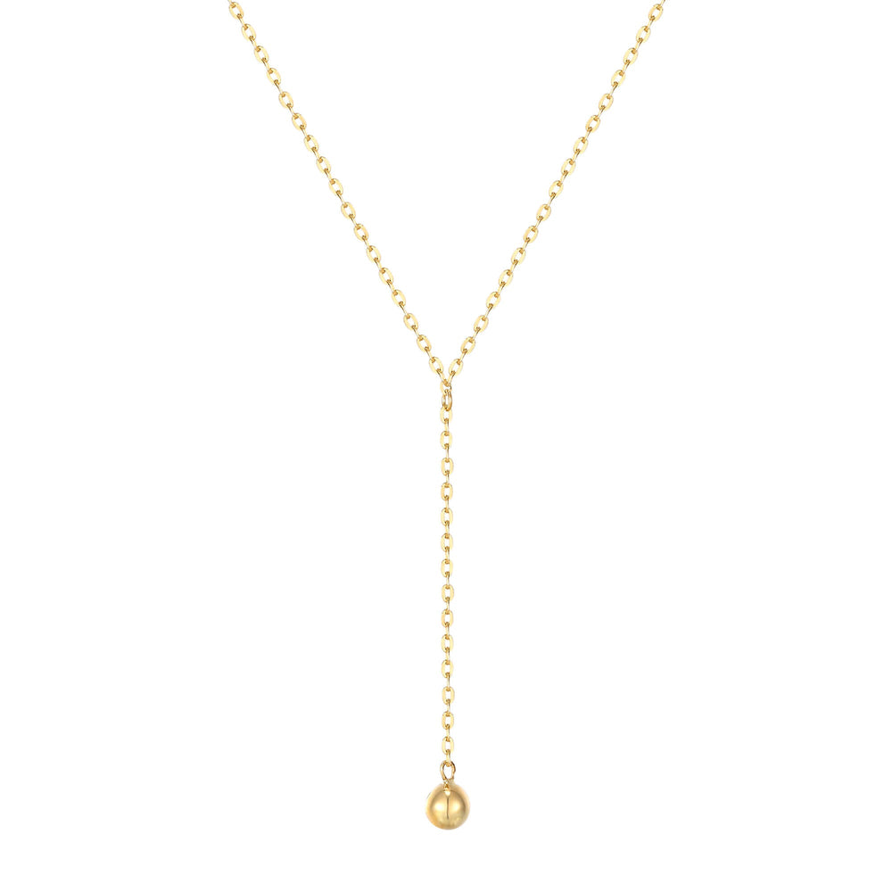 9ct Solid Gold Lariat Necklace