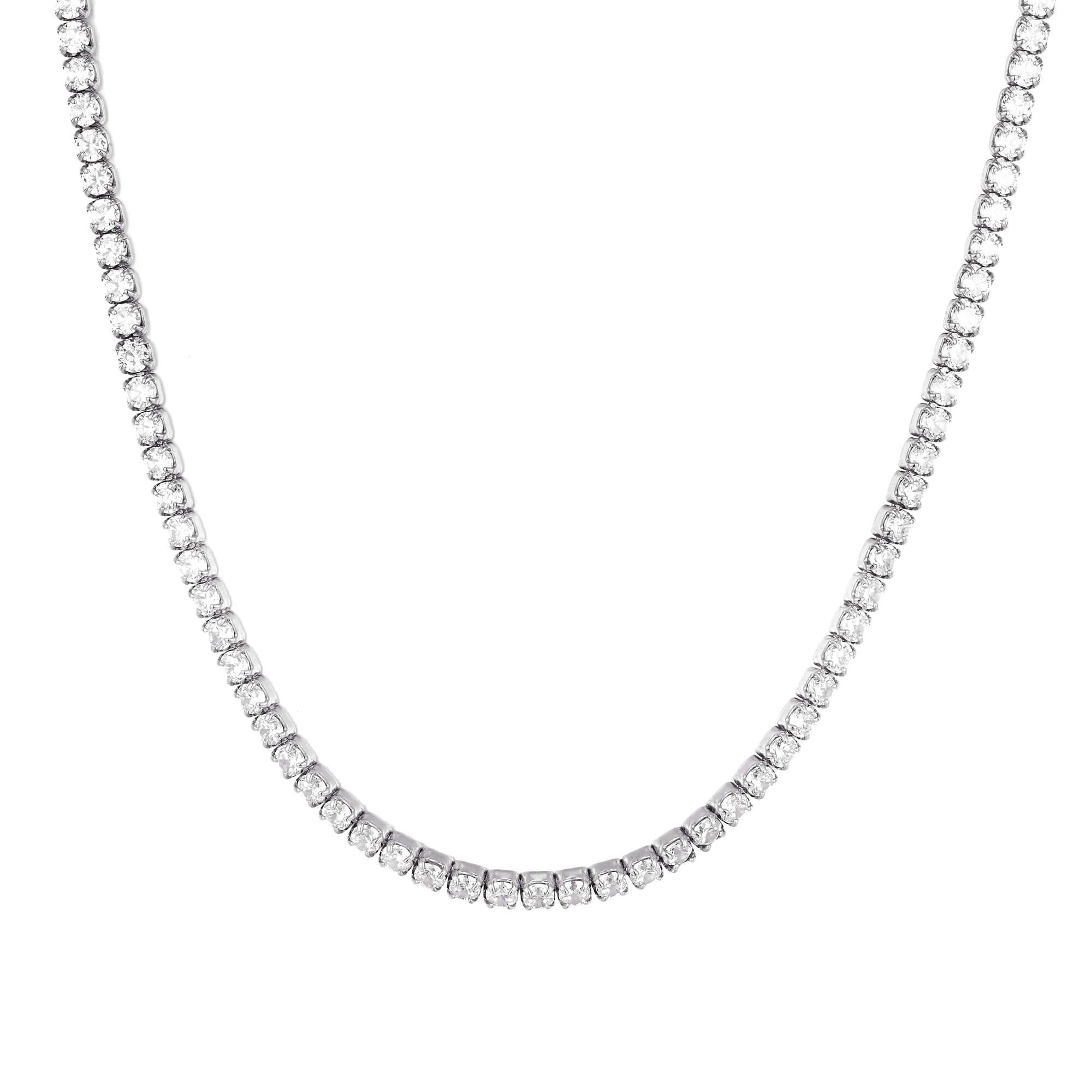 Sterling Silver CZ Tennis Choker - Main Image