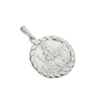 9ct white gold st christopher - seolgold