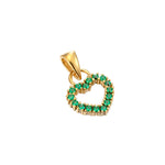 18ct Gold Vermeil Emerald Heart Charm