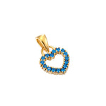 18ct Gold Vermeil Sapphire Heart Charm