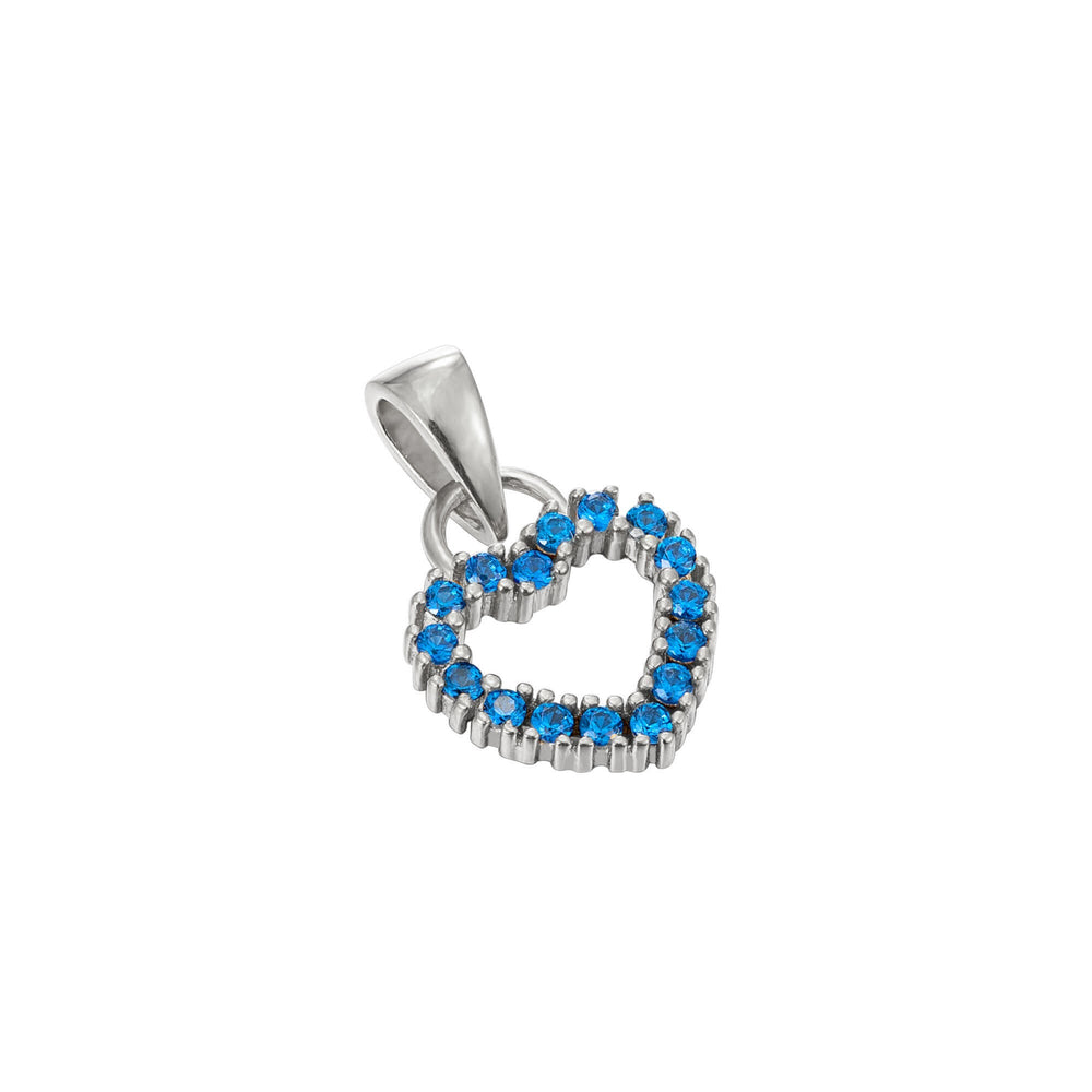 Sterling Silver Sapphire Heart Charm