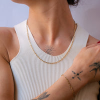 cable chain and bracelet set - seolgold