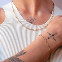 cable chain and bracelet set - seolgold