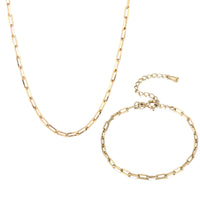 cable chain and bracelet set - seolgold