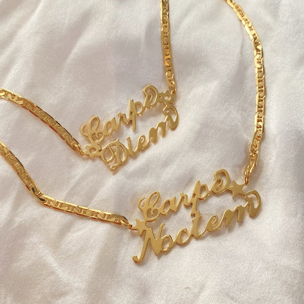 18ct Gold Vermeil Carpe Diem Mariner Necklace