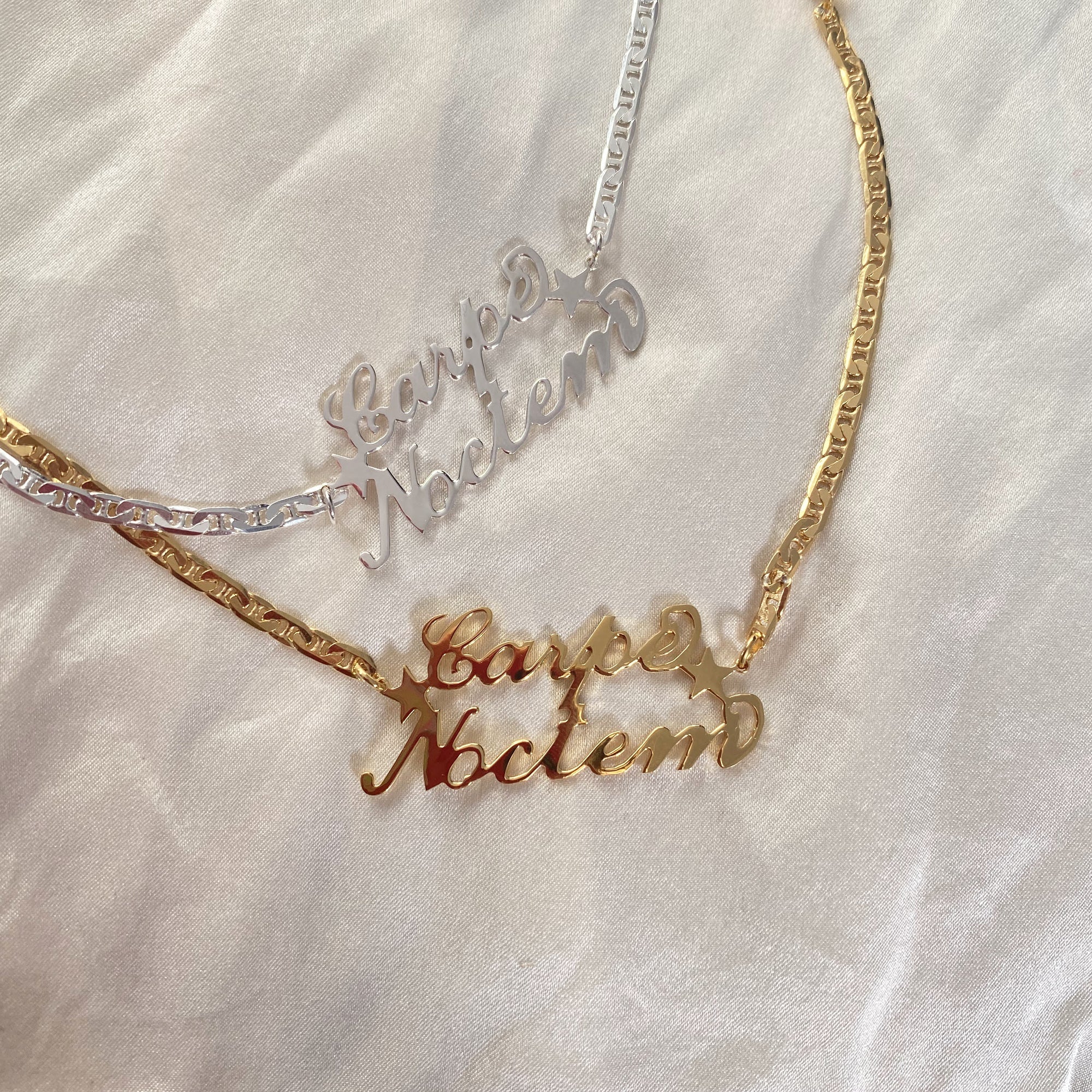 18ct Gold Vermeil Carpe Noctem Mariner Necklace