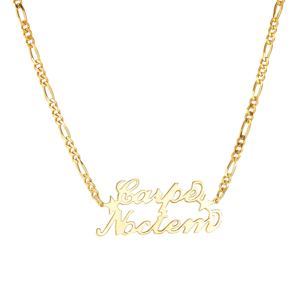 18ct Gold Vermeil Carpe Noctem Figaro Necklace