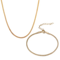 flat snake chain - seol gold