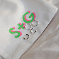 silver hoop earrings - seol gold