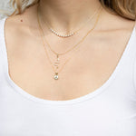 gold opal necklace - seol-gold