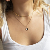 yin yang necklace -seol gold