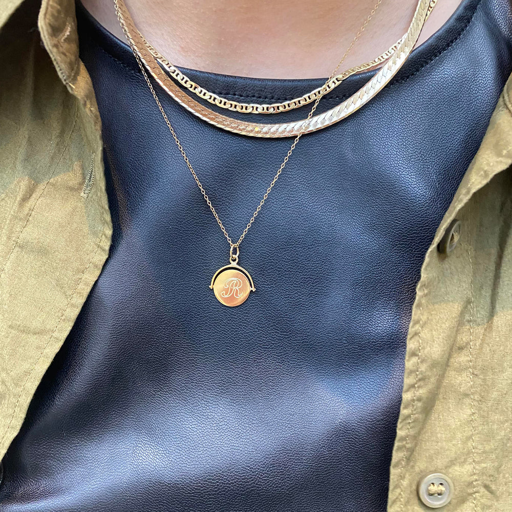 Engravable Spinning Disc Necklace