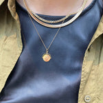 18ct Gold Vermeil Engravable Spinning Disc Necklace